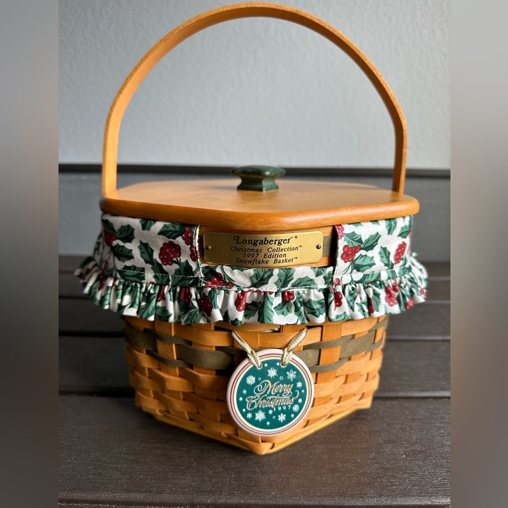 Longaberger Christmas Collection, 1997 Edition Snowflake Basket